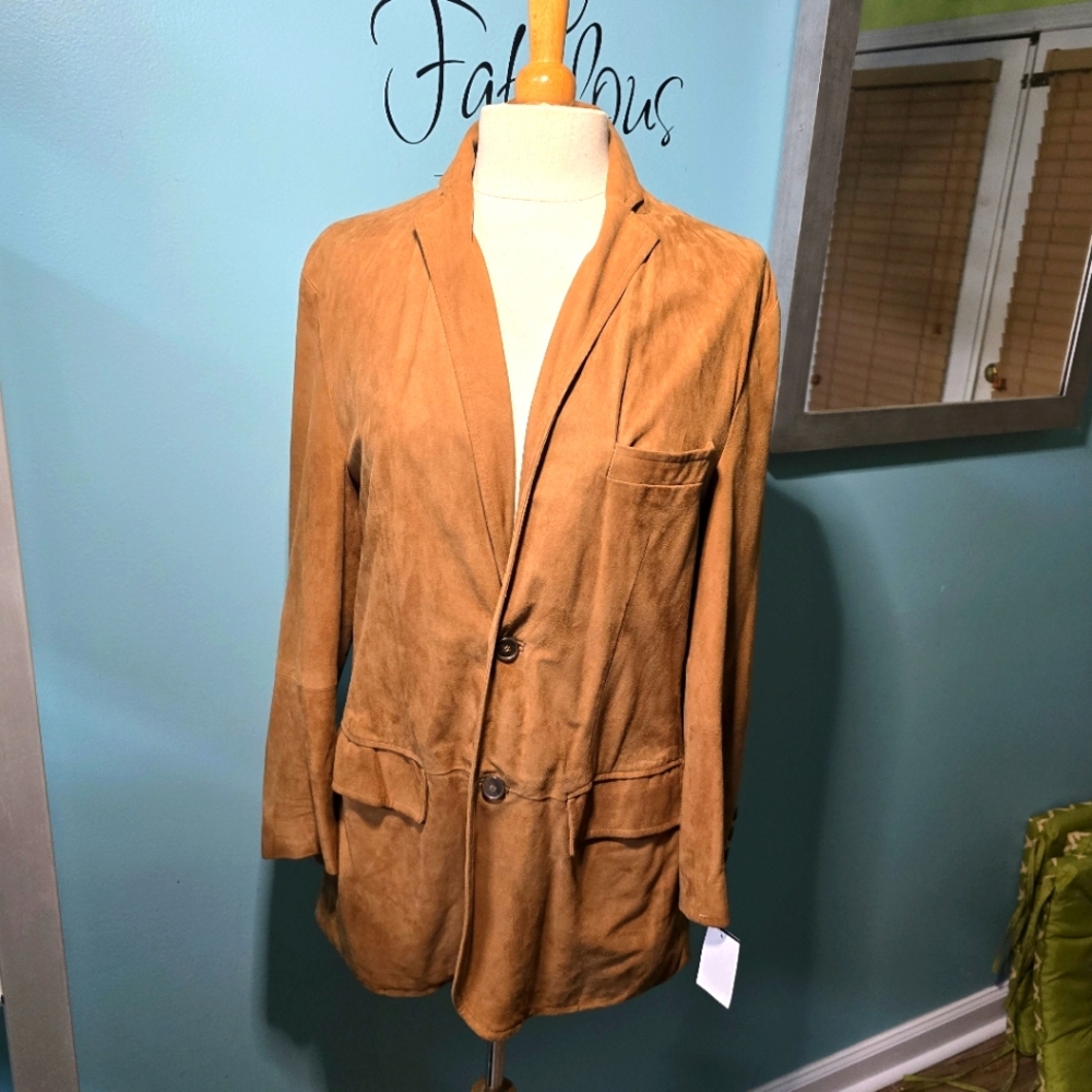 Hugo Boss Men's Italian Goat Suede Blazer Jacket